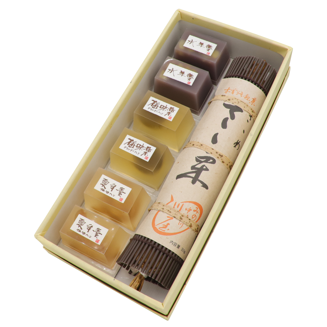 さゝ栗・水菓子3種6個(水羊羹 梅味楽 夏羊羹)詰合せ(夏季限定)